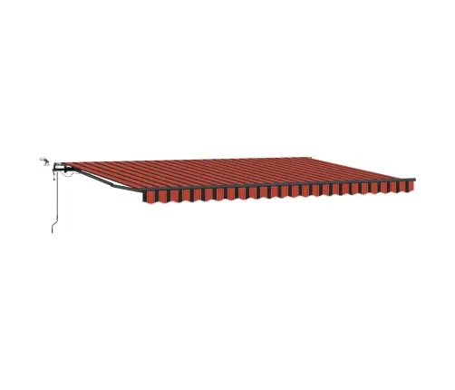 Automātiskā Ievilkama Nojume Ar Led Oranžā Un Brūnā Krāsā, 500X300 Cm Vidaxl