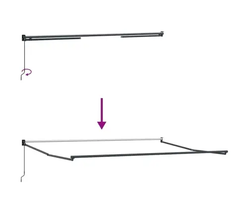 Manuālā Iebīdāmā Nojume Oranžā Un Brūnā 500X300 Cm Vidaxl
