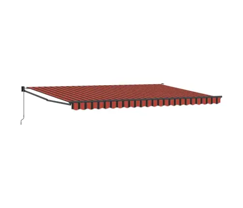 Manuālā Iebīdāmā Nojume Oranžā Un Brūnā 500X300 Cm Vidaxl