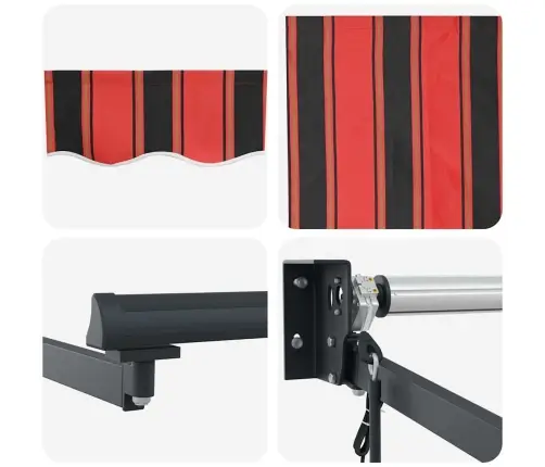 Automātiskā Iebīdāmā Nojume Oranžs Un Brūns 500X300 Cm Vidaxl