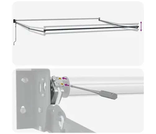 Automātiskā Iebīdāmā Nojume Oranžs Un Brūns 500X300 Cm Vidaxl