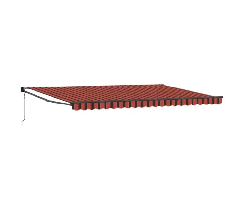 Automātiskā Iebīdāmā Nojume Oranžs Un Brūns 500X300 Cm Vidaxl
