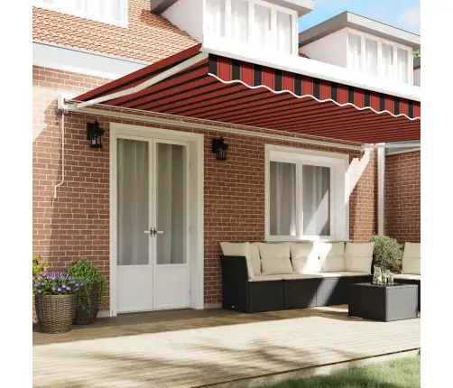 Automātiskā Izvelkamā Nojume Oranžā Un Brūnā Krāsā, 500 X 300 Cm Vidaxl