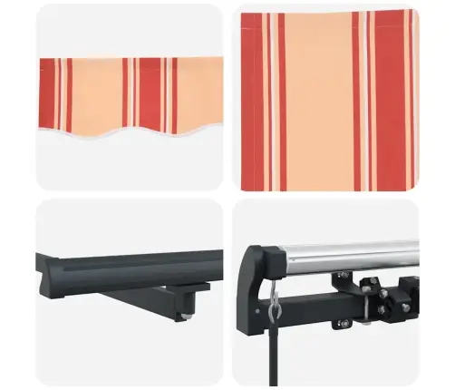 Izvelkams Jumtiņš Dzeltena Un Oranža 500 × 300 Cm Poliesters Vidaxl