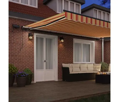 Rokas Nojume Ar Led Dzeltenā Un Oranžā Krāsā 500X300 Cm Vidaxl