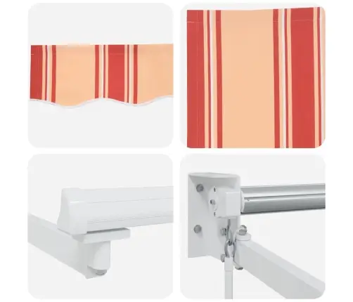 Manuālā Ievilkšanas Nojume Dzeltenā Un Apelsīnu 500X300 Cm Vidaxl