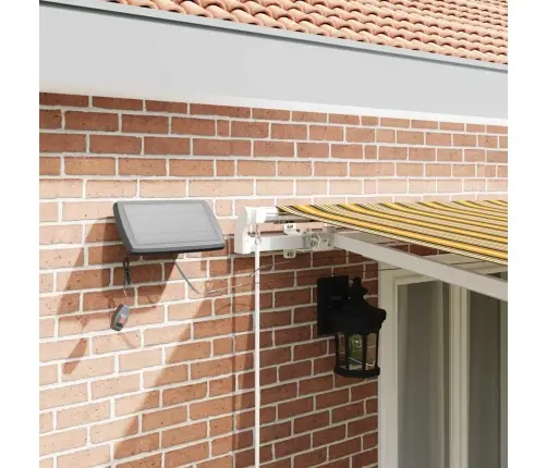 Iebīdāmā Nojume With Dzeltena / Pelēka / Balta 500 × 300 Cm Vidaxl