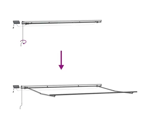 Izvelkams Jumtiņš Bēša 500 ×300 Cm Audums Vidaxl
