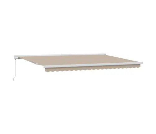 Izvelkams Jumtiņš Bēša 500 × 300 Cm Audums Un Metāls Vidaxl