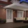 Automātiskā Iebīdāmā Nojume Ar Led Balta 500X300 Cm Vidaxl