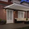 Automātiskā Iebīdāmā Nojume Ar Led Balta 500X300 Cm Vidaxl