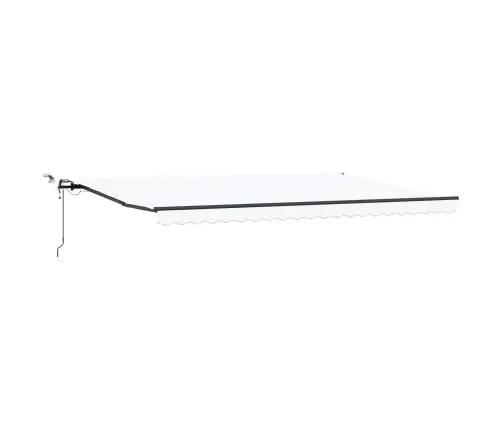 Automātiskā Iebīdāmā Nojume Ar Led Balta 500X300 Cm Vidaxl