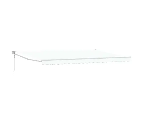 Automātiskā Ievelkamā Nojume Balta 500X300 Cm Vidaxl