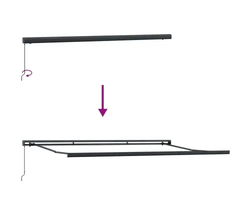 Manuālā Salokāma Nojume Balta 500X300 Cm Vidaxl