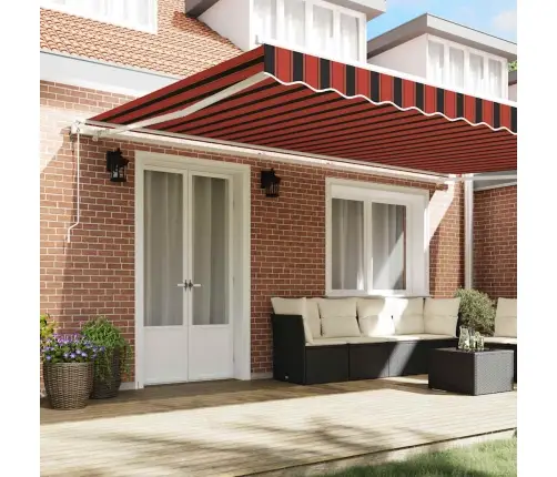 Ievelkamā Nojume Oranžs Un Brūns 500 × 350 Cm Oranža Un Brūna Vidaxl