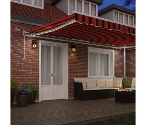 Käigukohandatav Varikatus Oranž Ja Pruun 500 × 350 Cm