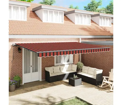 Käigukohandatav Varikatus Oranž Ja Pruun 500 × 350 Cm