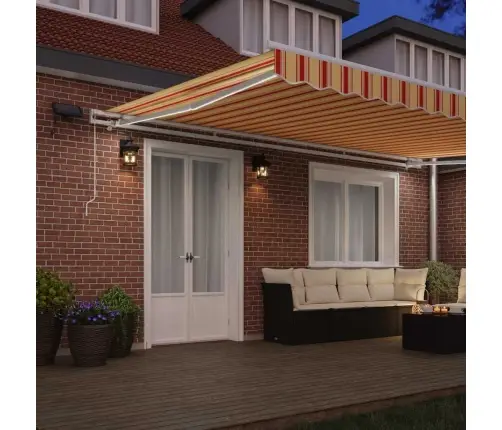 Iebīdāma Nojume With Dzeltena Un Oranža 500 × 350 Cm Vidaxl