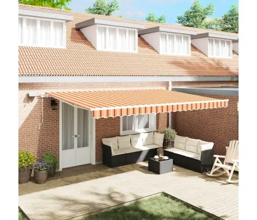 Iebīdāma Nojume With Dzeltena Un Oranža 500 × 350 Cm Vidaxl