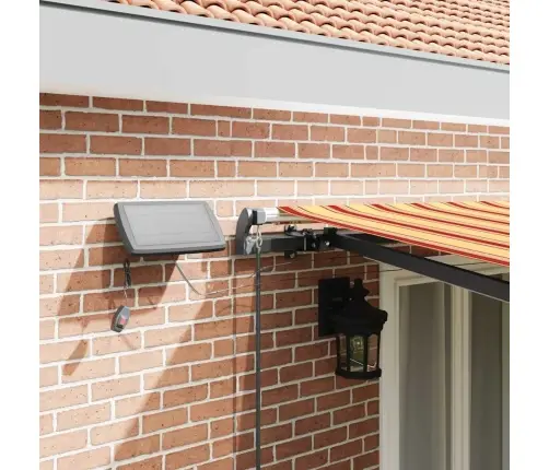 Manuāla Iebīdāma Nojume Ar Led Dzeltenu Un Oranžu 500X350 Cm Vidaxl