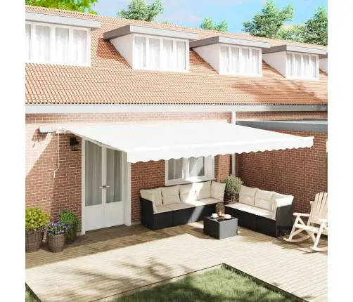 Iebīdāmā Nojume Balta With Balta 500 × 350 Cm Balts Vidaxl