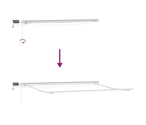 Iebīdāmā Nojume Balta With Balta 500 × 350 Cm Balts Vidaxl