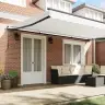 Izvelkams Jumtiņš Balts 500 × 350 Cm Poliesters Vidaxl