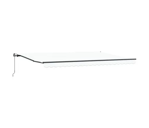 Izvelkams Jumtiņš Balts 500 × 350 Cm Poliesters Vidaxl