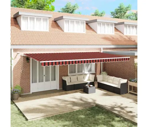 Automātiskā Ievelkamā Nojume Ar Led Oranžā Un Brūnā Krāsā 600X300 Cm Vidaxl