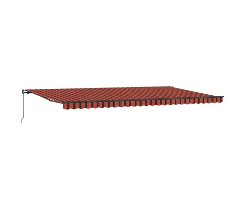 Izvelkams Jumtiņš Oranža Un Brūna 600 × 300 Cm Audums Un Metāls Vidaxl