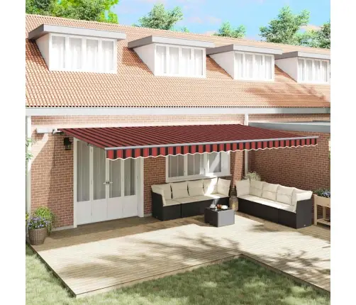 Ištraukiama Markizė Oranžinė Ir Ruda 600 ×300 Cm Audinys