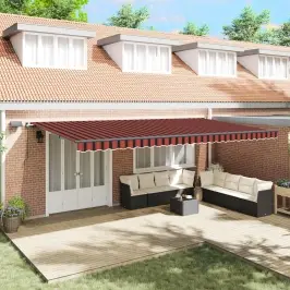 Nolokāms Markīze Oranža Un Brūna 600 × 300 Cm Vidaxl