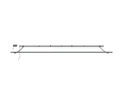 Manuālā Iebīdāmā Nojume Ar Led Oranžā Un Brūnā Krāsā 600X300 Cm Vidaxl
