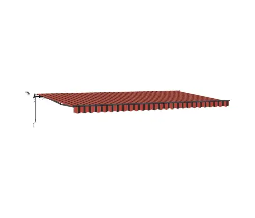 Automātiskā Ievelkamā Nojume Ar Led Oranžā Un Brūnā Krāsā 600X300 Cm Vidaxl