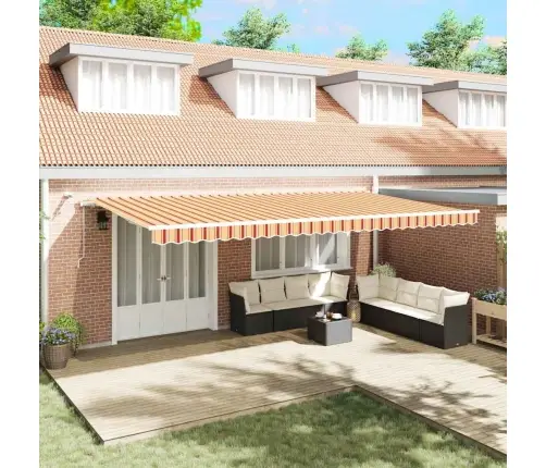 Automātiskā Žalūzija Ar Led Dzeltenā Un Apelsīnu Krāsā, 600 X 300 Cm Vidaxl