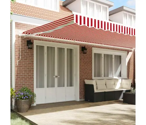 Ištraukiama Markizė Raudona Ir Balta 600 × 300 Cm