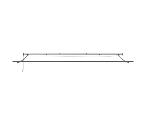 Automātiska Iebīdāma Nojume Ar Led Sarkana Un Balta Svītra 600X300 Cm Vidaxl