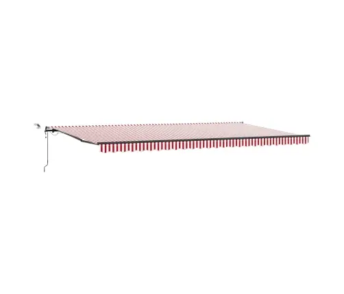 Automātiska Iebīdāma Nojume Ar Led Sarkana Un Balta Svītra 600X300 Cm Vidaxl