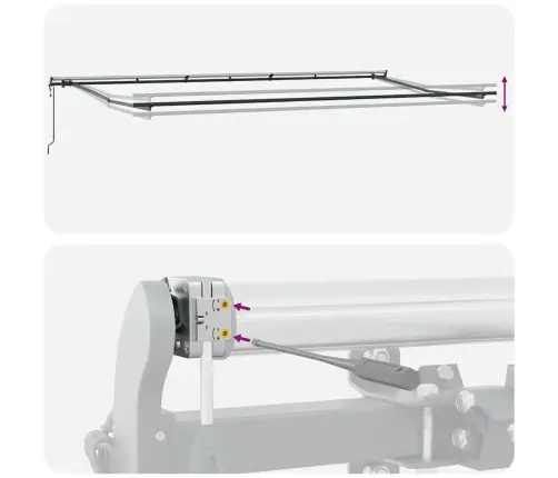 Automātiskā Nojume Daudzkrāsainās Svītrās 600 X 300 Cm Vidaxl
