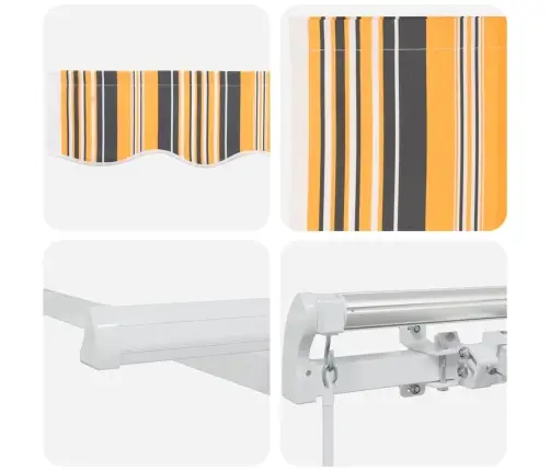 Manuāli Nolaidams Nojume Daudzkrāsainā Svītrā, 600X300 Cm Vidaxl