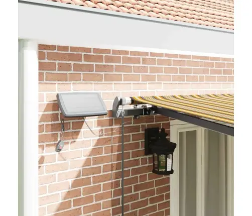 Manuāla Iebīdāma Nojume Ar Led Daudzkrāsainu Svītru 600X300 Cm Vidaxl