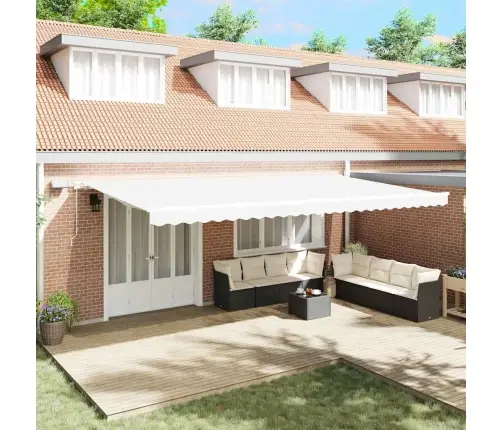 Iebīdāmā Nojume With Balta 600 × 300 Cm Balts Vidaxl