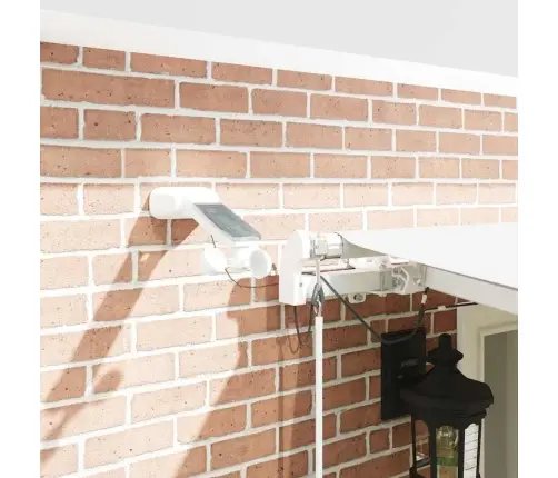 Automātiskā Retraktā Deķis Ar Led, Balts, 600 X 300 Cm Vidaxl