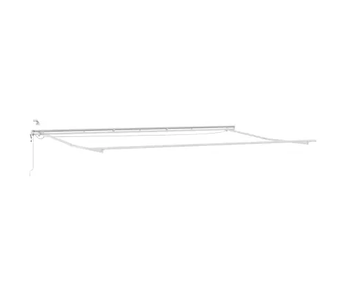 Automātiskā Retraktā Deķis Ar Led, Balts, 600 X 300 Cm Vidaxl