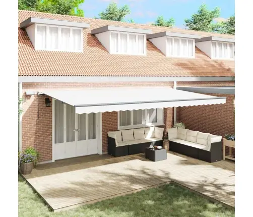 Ištraukiama Markizė Balta 600 ×300 Cm Audinys