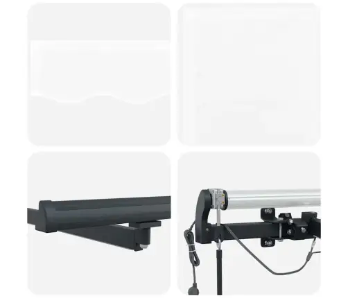 Automātiskā Iebīdāmā Nojume Ar Led Balta 600X300 Cm Vidaxl