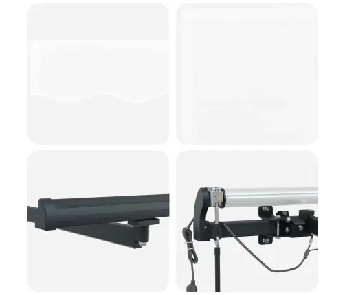 Automātiskā Iebīdāmā Nojume Ar Led Balta 600X300 Cm Vidaxl