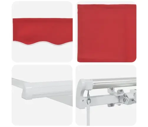 Manējo Izvelkamo Nojumi Sarkans 600X300 Cm Vidaxl