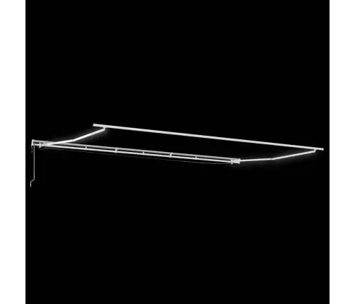 Käigukohandatav Varikatus Led -Ribatuledega Punane 600 × 300 Cm