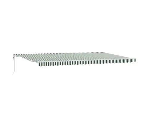 Izvelkams Jumtiņš 600 × 300 Cm Zaļš Un Balts Vidaxl